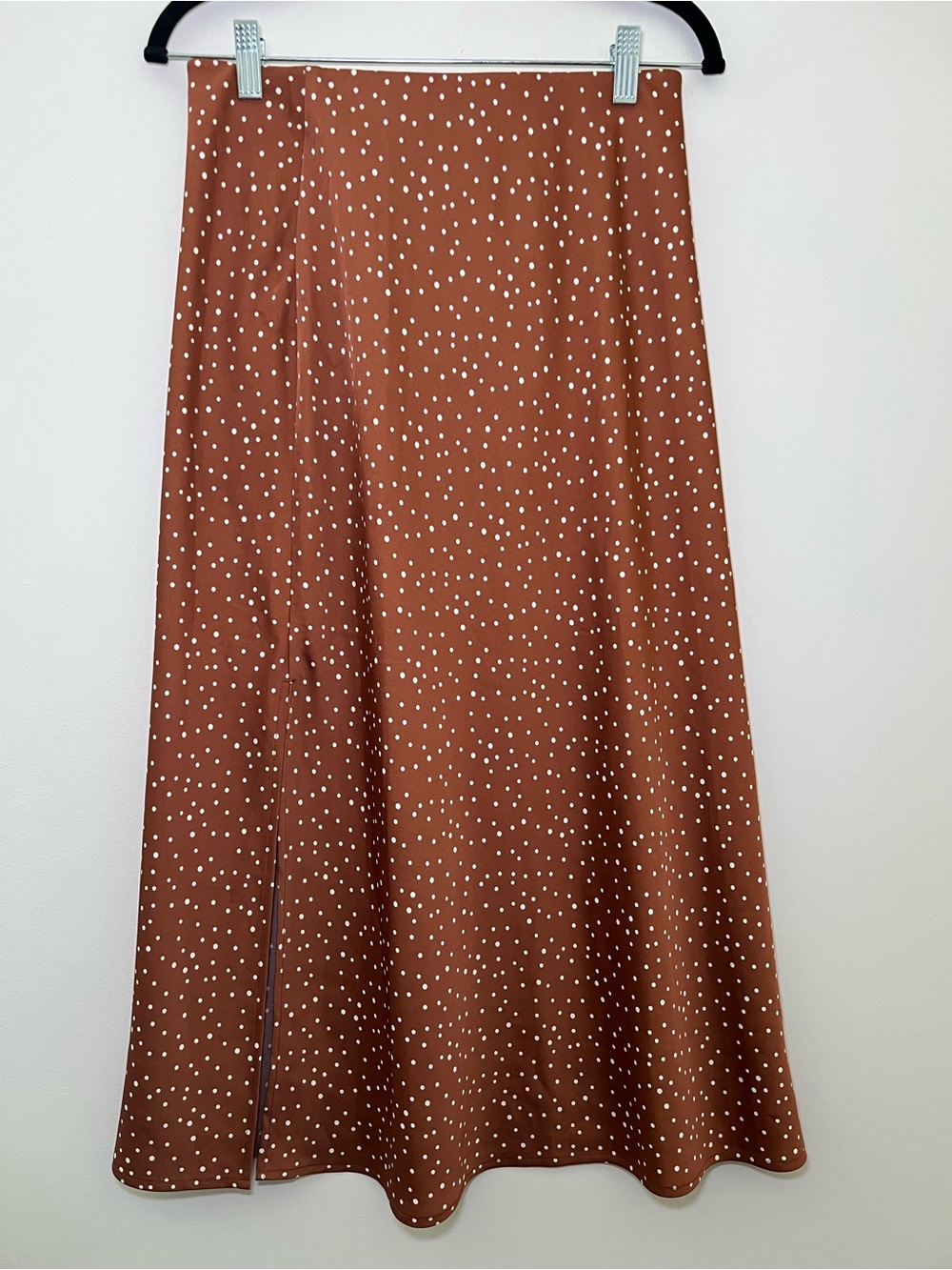 A New Day Polka Dot Slip Skirt with Front Slit